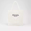 【PRADA】 RAFFIA TOTE BAG Logo Raffia Tote Bag 2022SS New - Image 4