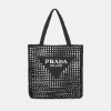 【PRADA】 RAFFIA TOTE BAG Logo Raffia Tote Bag 2022SS New - Image 3